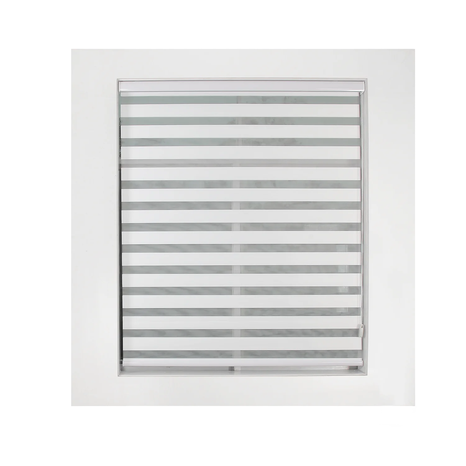 
High Quality Double Layer Zebra Blind/zebra Waterproof Cordless Zebra Roller Blinds Shades White Blue 