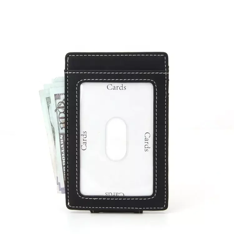 Высокое качество RFID Блокировка кожаный держатель карты с магнитным зажимом для денег