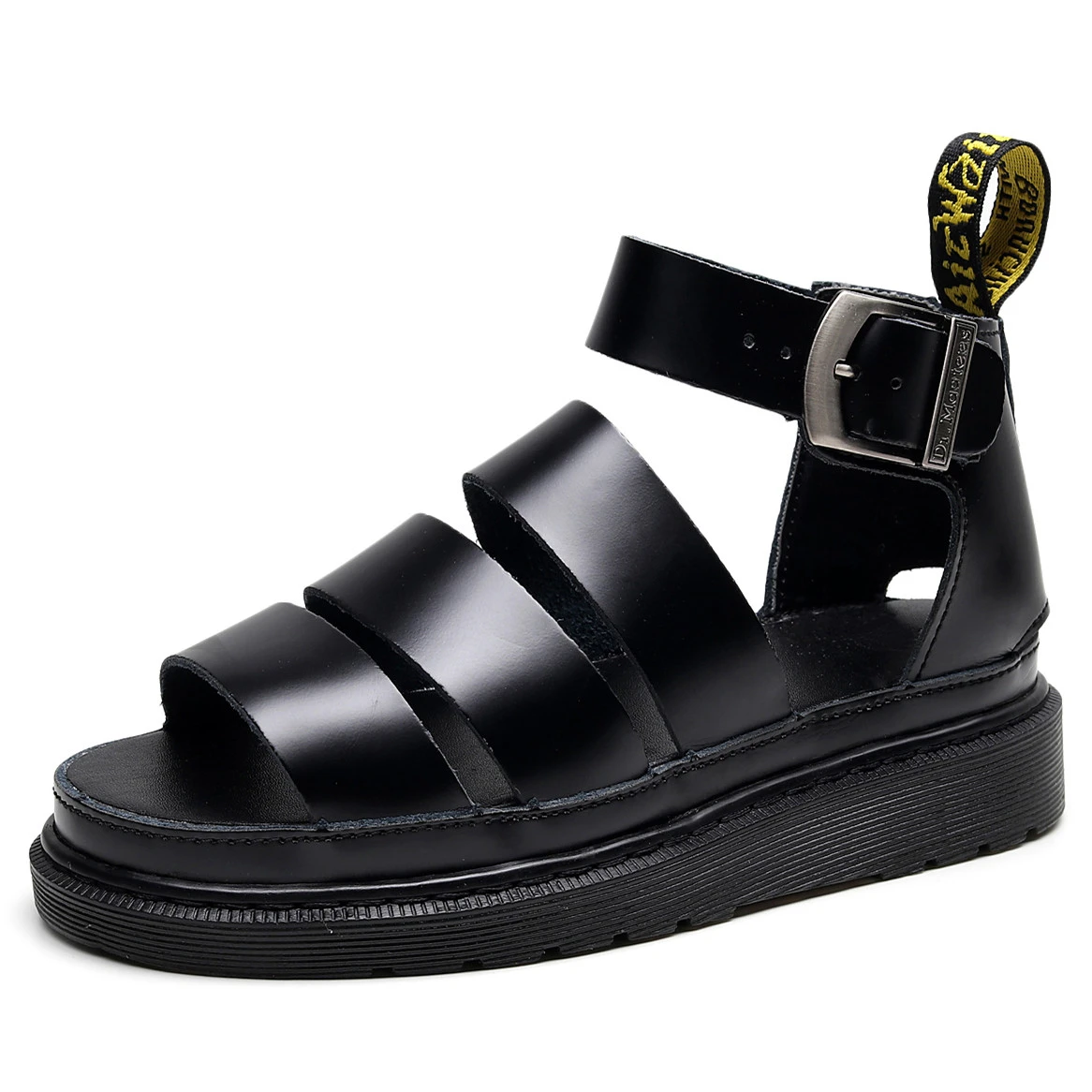 2022 Latest Design Summer Flat Open Toe Wedges Shoes Breathable Platform Genuine Leather Sandals for Women