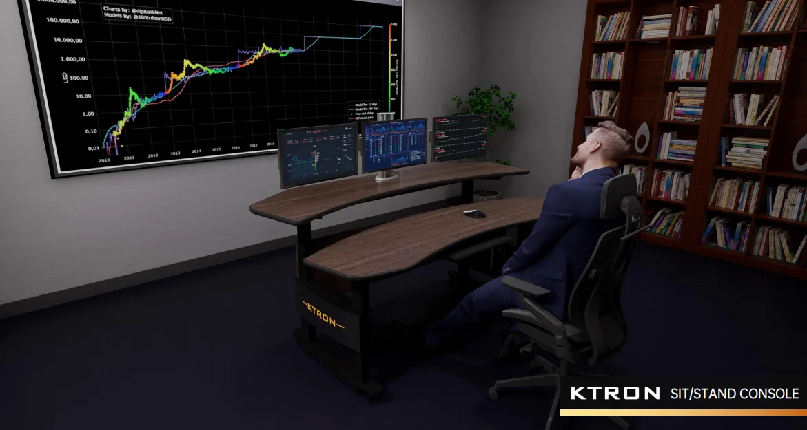 kesino custom curved multi-position double-surface console commercial furniture desk lift adjustable financial trading console