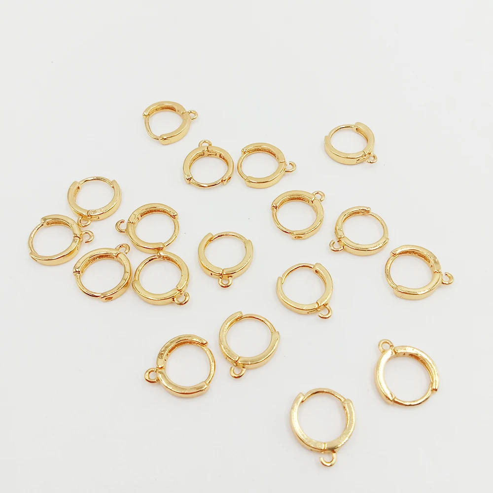 bulk price wholesale Jewelry Findings drop earring LOOP, DIY Earrings Accessories,brass with real 18K gold plating