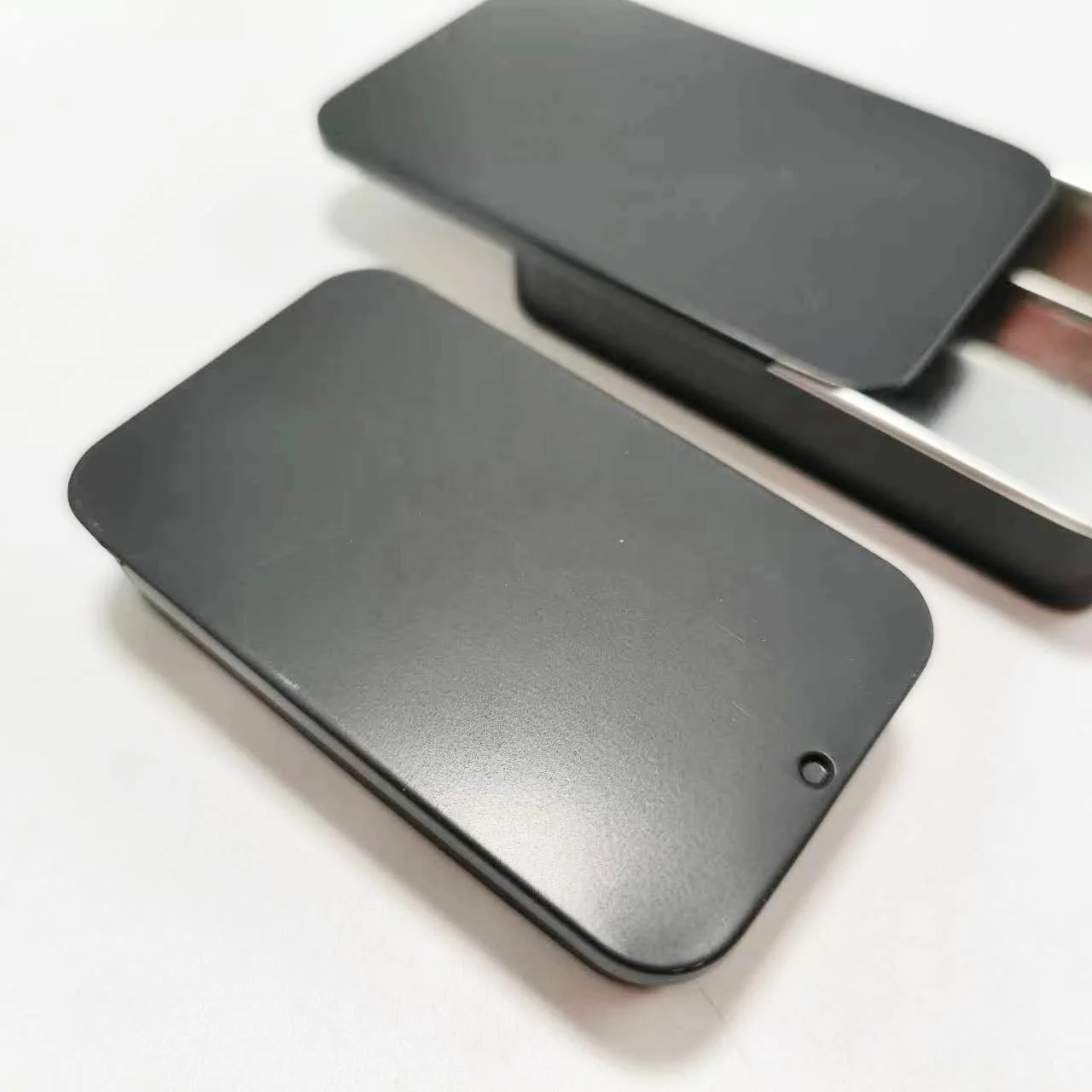 Factory Price Frosted Silver Black Square Iron Tin Box Metal Box Matel Packaging for Candy