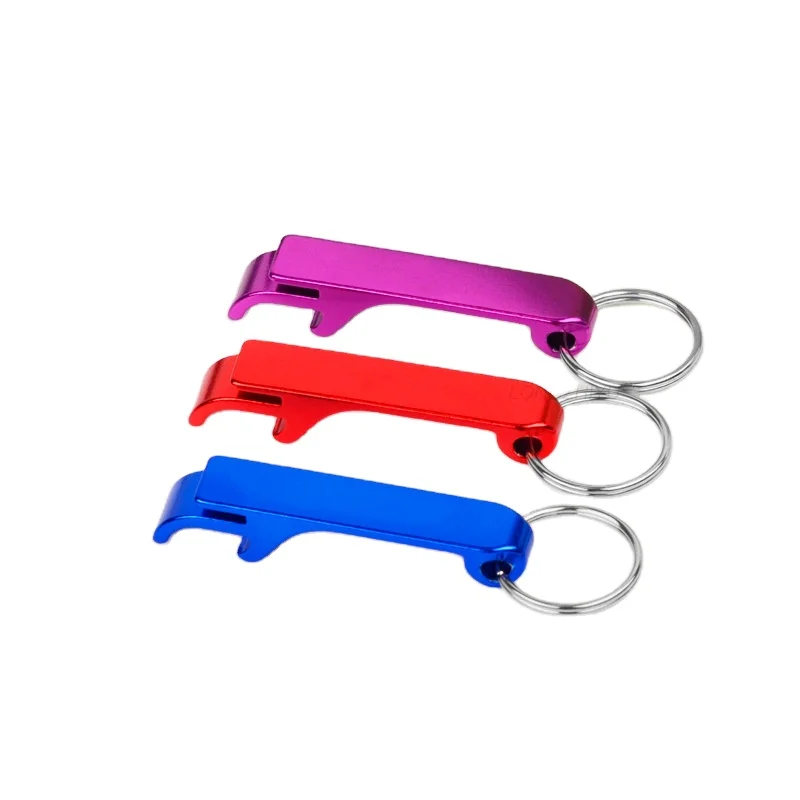Promotional Buy Bulk Wholesale Custom Logo Metal Wine Functional Aluminum Beer Bottle Opener Keychain