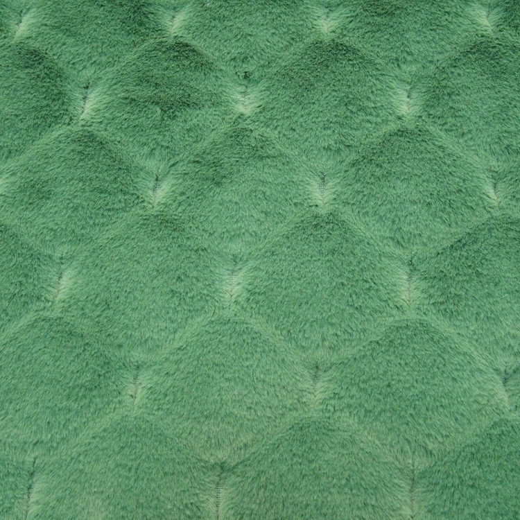 Soft Honeycomb 100% Polyester Green Red Purple Jacquard Artificial Animal Faux Rabbit Fur Fabric