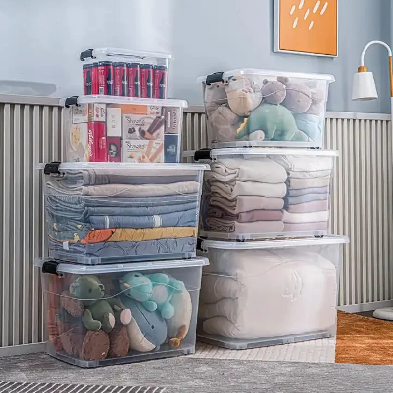 Plastic Storage Organiser Transparent Extra Large Clothes Storage Boxes Wholesale Quilt Toys Clothes Storage Boxes