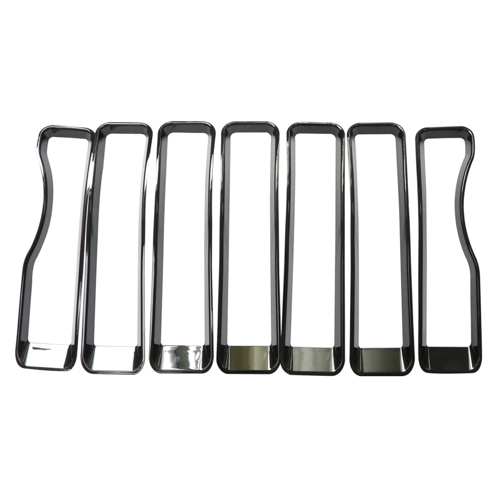 Shanghai Sanfu JL1010 7pcs Insert Grills ABS Front Grill Matte Black Racing Front Mesh Grille Inserts For Jeep Wr angler JL 18+