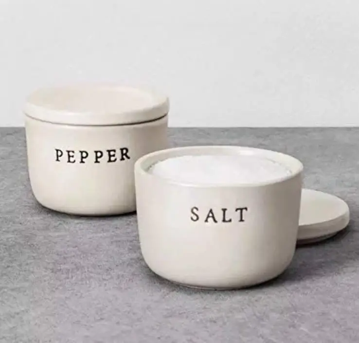 Salt & Pepper Stoneware Cellar Salt And Pepper Shakers set