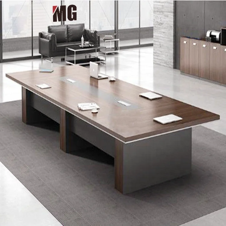 Китайский оптовый классический коричневый стол для совещаний 6 мест видео конференц-стол дискуссионный