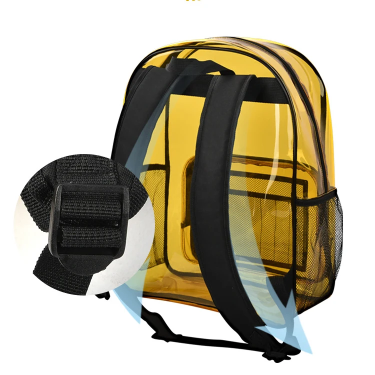 Fashion Custom Logo Transparent Clear Pvc Backpack