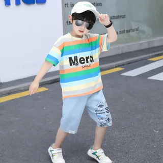 Boys Clothes Sets Summer 2022 Casual Outfits T-shirt + Pants 2 PCS Kids Boy Sport Suit Children Clothing Teen 3 6 8 9 10 Years