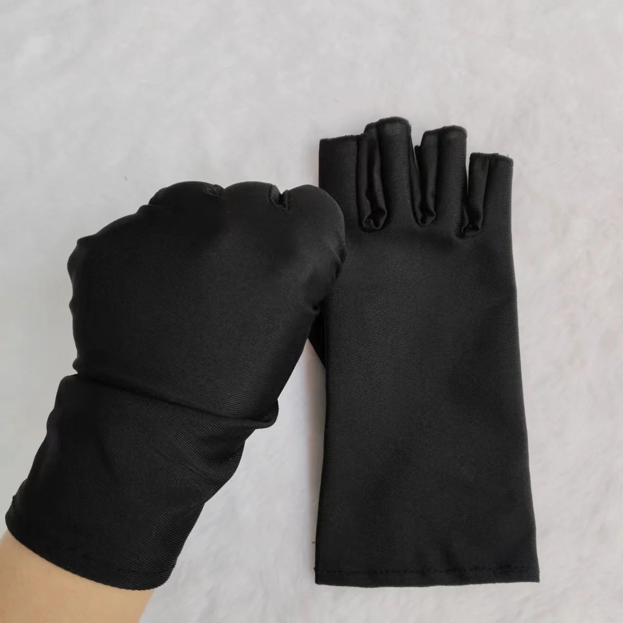 Half Finger Gloves For Manicure Supplies Anti UV Radiation Protection Gloves Protector For Nail Gel UV LED Lamp Tool