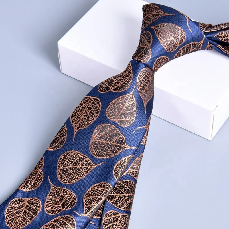 Factory directly wholesale high quality fashion casual party necktie show men jacquard 100 polyester custom made tie
