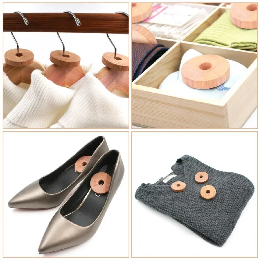 6 PCS 4 cm new arrival 100% natural  aromatic cedar wood ring  anti moth repellent wood  cedar block for clothes storage
