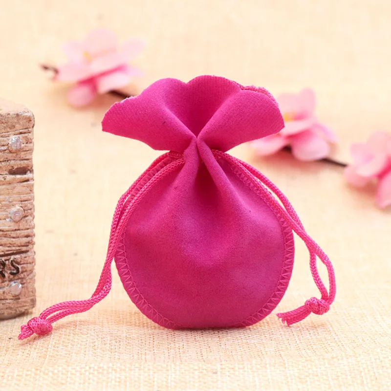 High quality velvet jewelry roll pouch mini jewelry pouch bag velvet jewelry bag for gift phone ornament bag