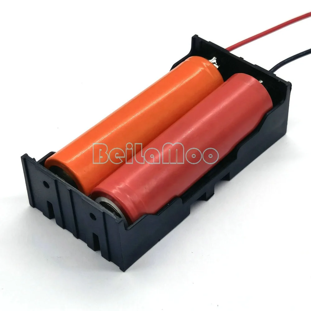 Beilamoo Dual 18650 two cells box with wire leads 1865 batt holder battery case BLM