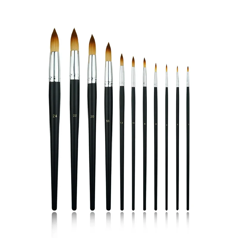 Wholesale Nature Nylon Hair Watercolor Artist Paint Brush Set Artist Brush Paint Brush Set
