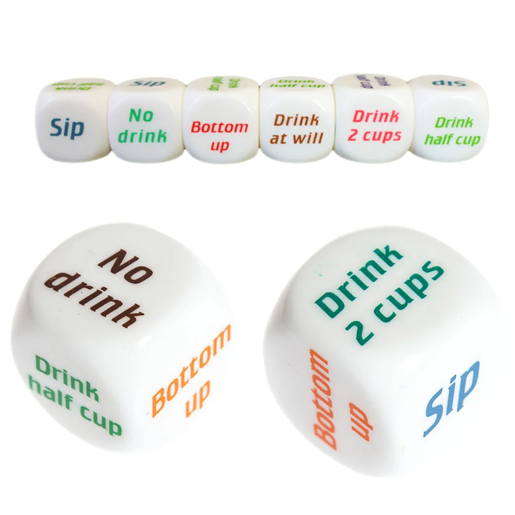 YIZHI Adult Party Game Playing Drinking Wine Mora Dice Bar Turnt Drunk Frenzy Party Game Drink Decider Dice