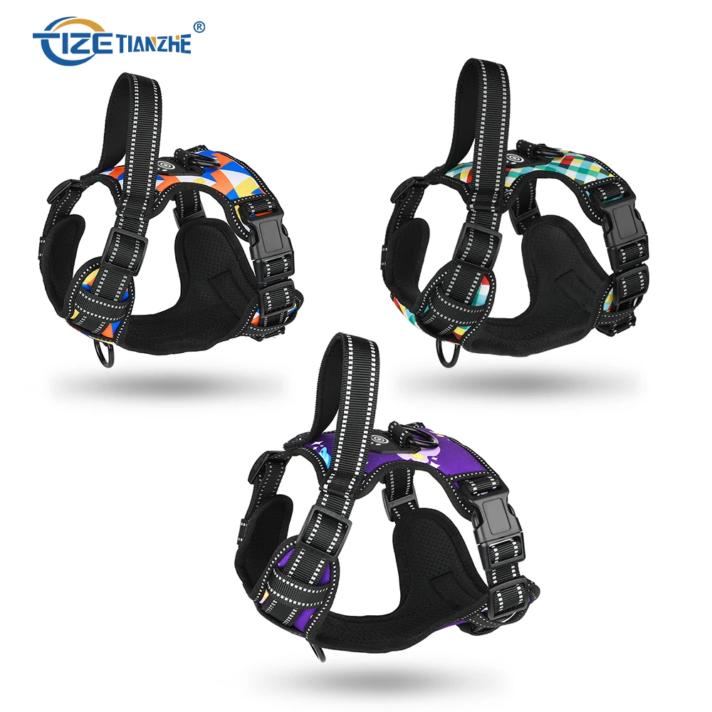 New Arrival Dog Lead And Harness Set Custom Design NO Pull Polyester webbing Dog Harness