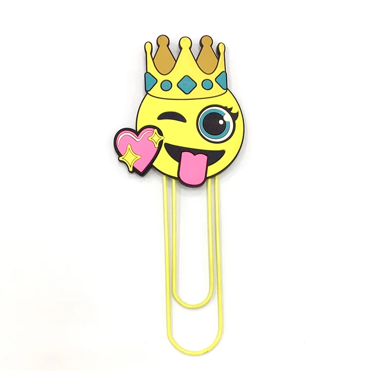 
Best price custom cute cartoon stationery paper clip soft pvc paper clip  (1600080288717)