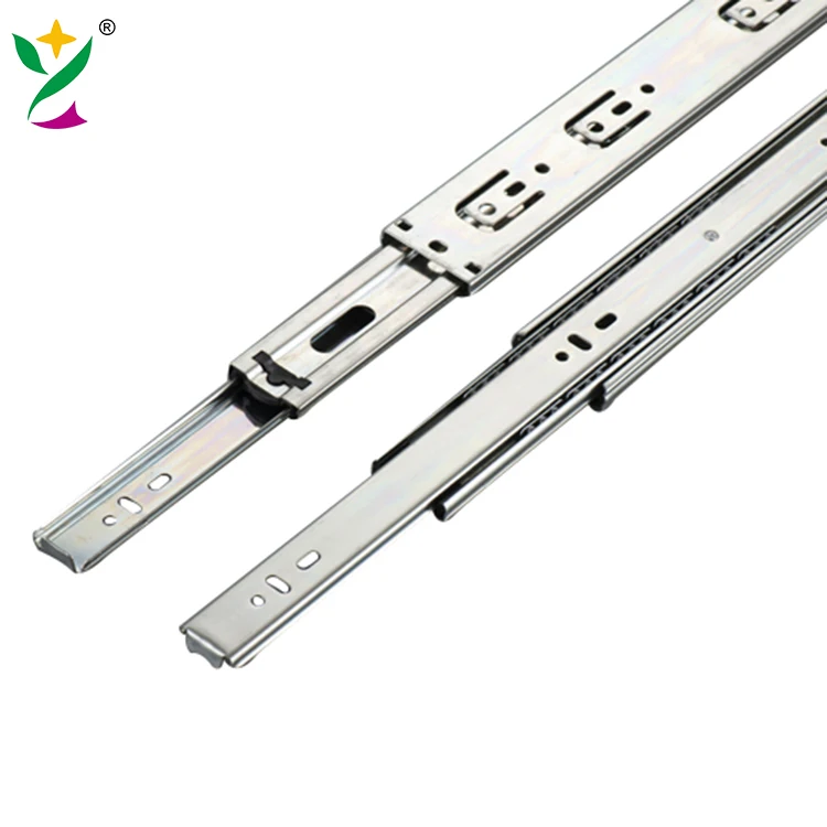 YUXING furniture sliders full extension ball bearing drawer slide stopper Telescopic Channel