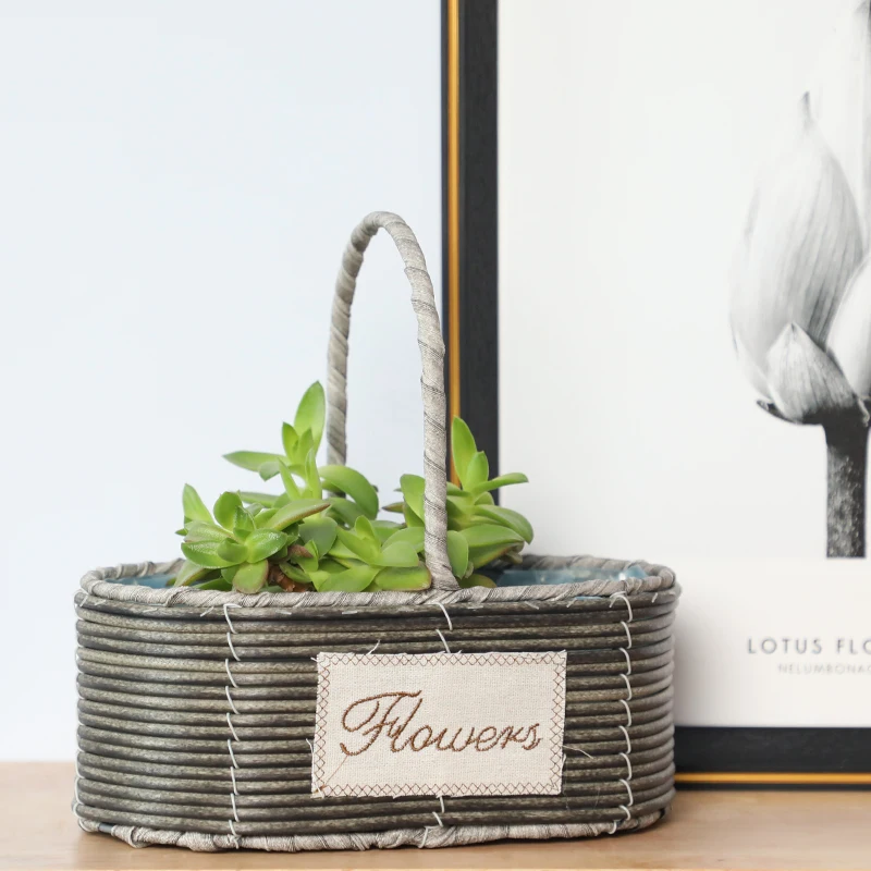 Wholesale High Quality Metal Cloth Laundry Basket PP Wicker Belts Storage for Clothing for Bathroom Use for Pot Storage