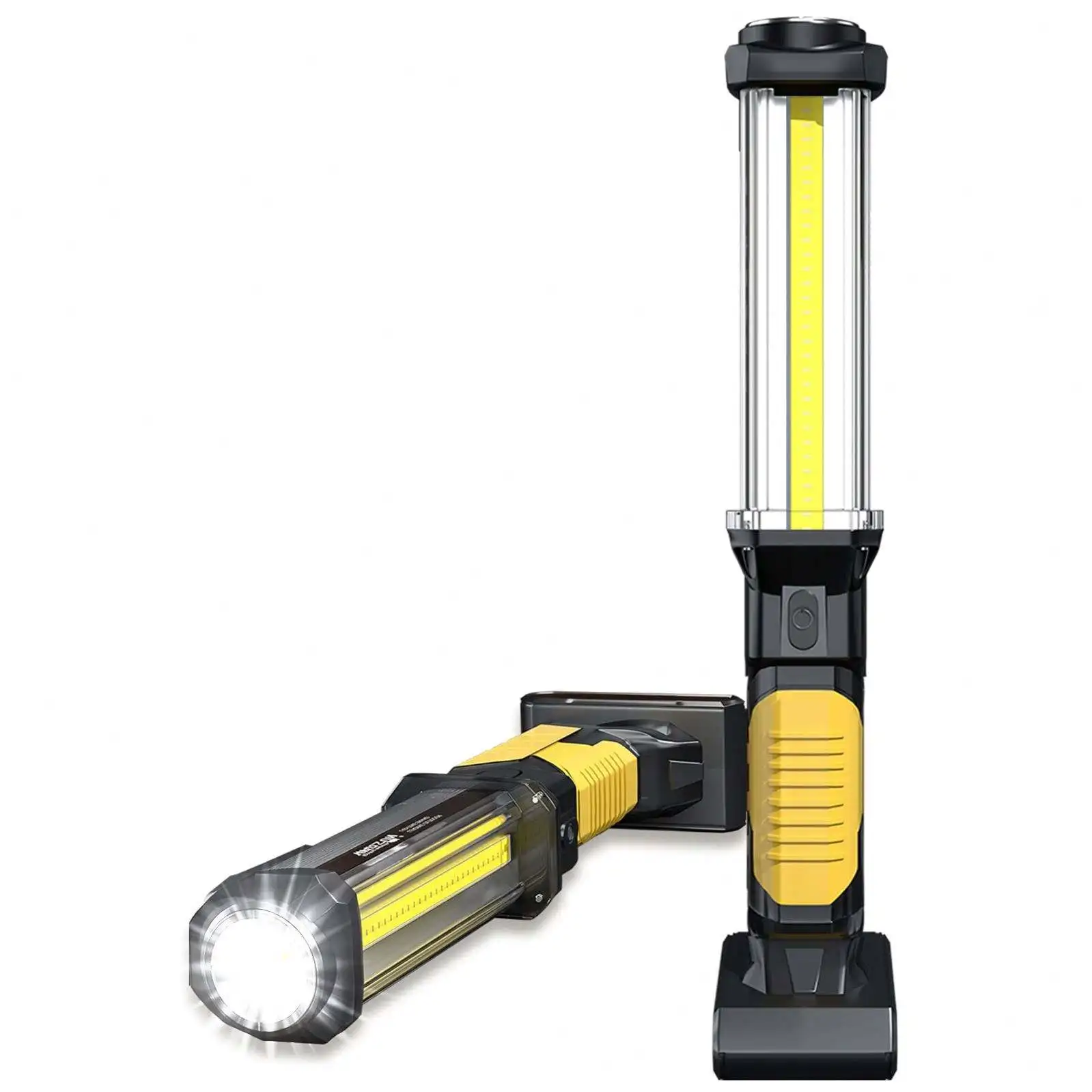 1500 Lumens COB Handheld Worklight  Foldable hanging 10W LED Rechargeable Magnetic Work Light Rechargeable COB Work Light