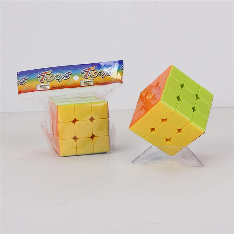 Custom Logo 3x3 Magic Cube Speed Up Puzzle Toy 3d Plastic Magic Puzzle Cube For Kids
