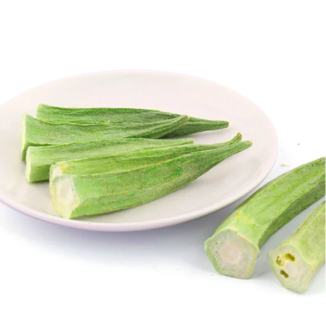 freeze-dried okra wholesale piece healthy loss weight crunchy nutrition FD food freeze dried vegetables