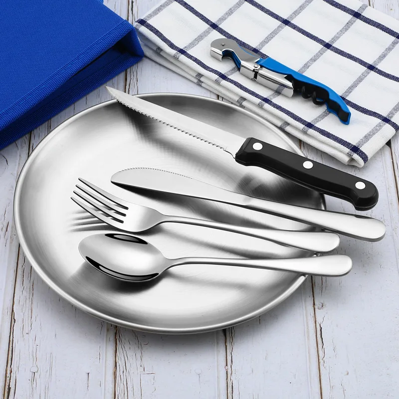 2025 Hot NEW picnic cutlery outdoor portable travel flatware spoon fork knife BBQ kitchen tools camping dinnerware set