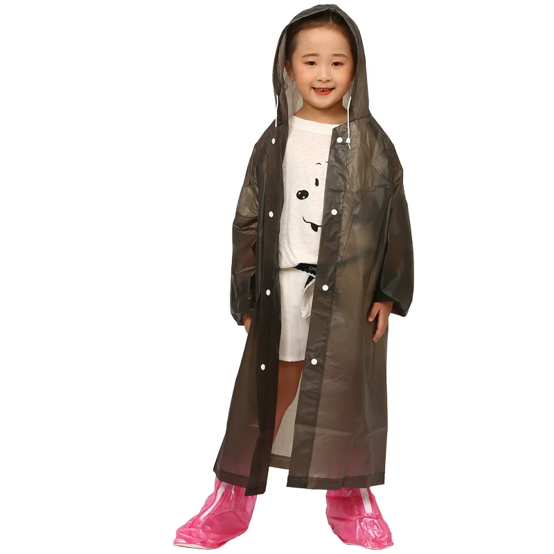 
waterproof custom emergency pu raincoats bike for kids children 