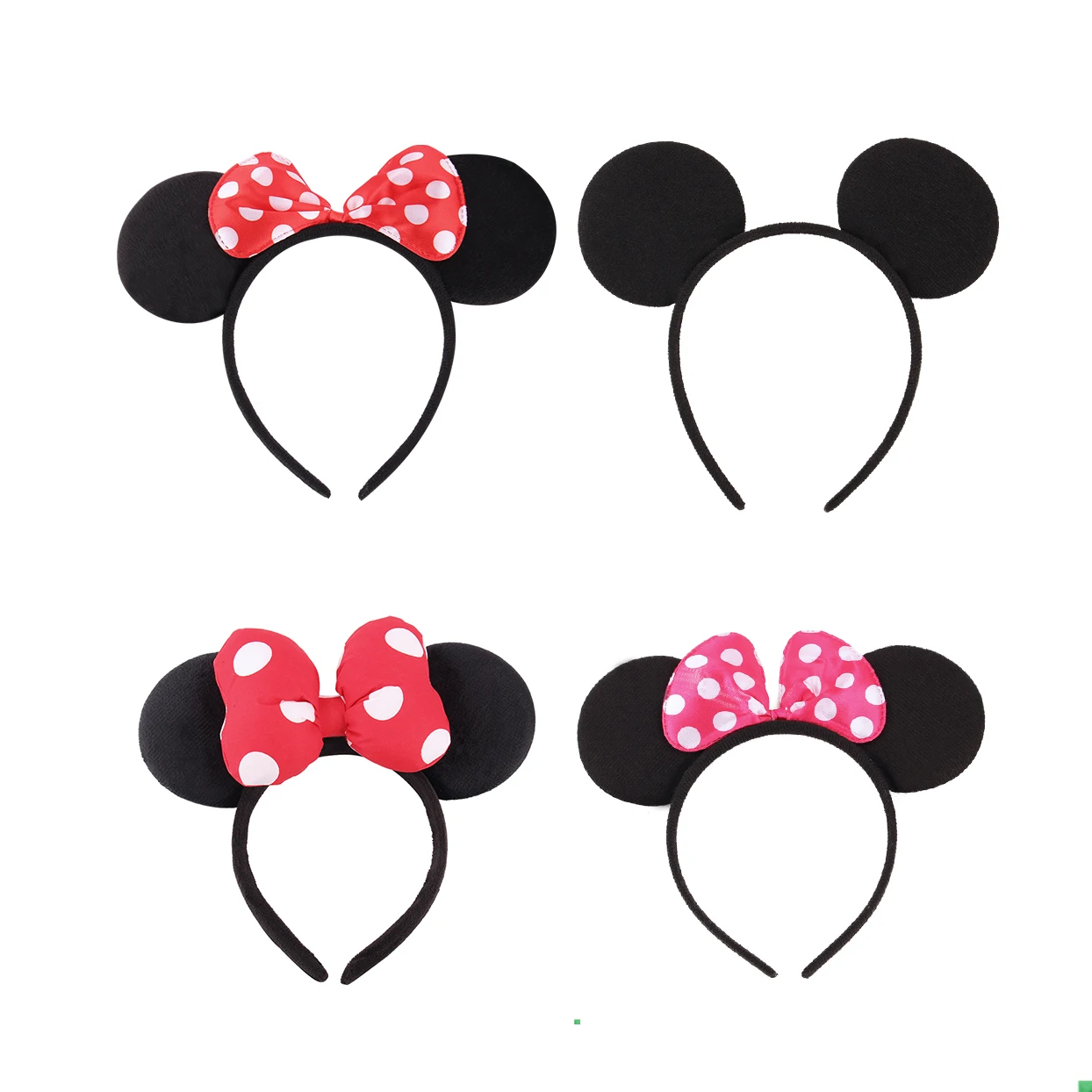 Kids Hairband for Party Cosplay Mickey Minnie Big Bow Princess hair Accessories Mouse Ears Christmas  Colorful Headband