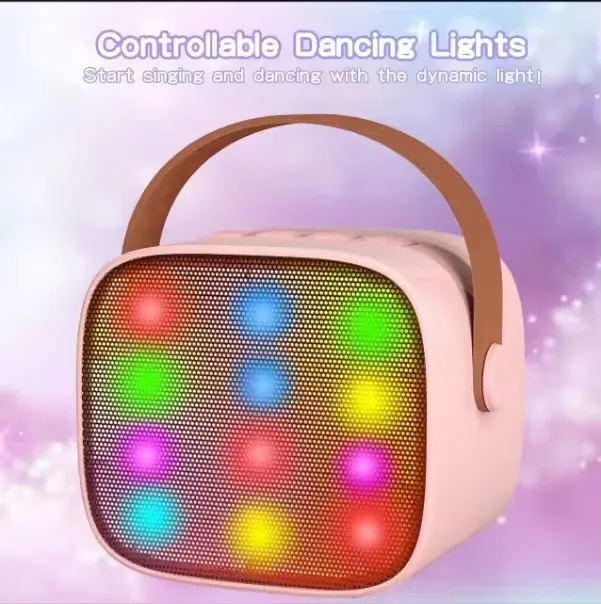 Hot Sale Boombox Wireless Mini Microphone Small Speaker Portable Outdoor Karaoke Audio Music Party Speaker Box For Kids