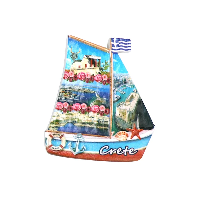 Туристические аттракционы Греция крет Paralia Lesvos сувенир Иу магнит на холодильник из смолы декоративное искусство