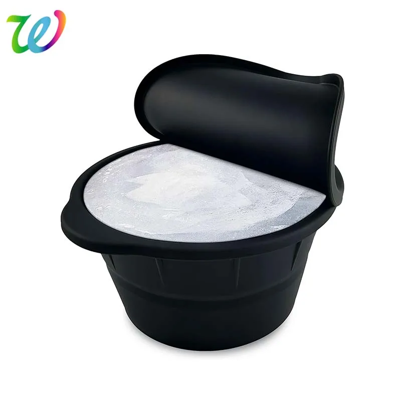 Factory Customized Extra Large Reusable Round Ice Bath Chiller Silicone Mold with Lid for Cold Plunge Tub