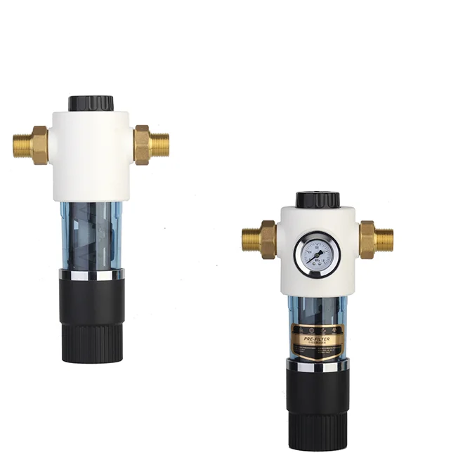 40Micron brass copper Household water prefilter with manometer