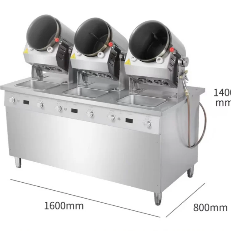 easy to cooperate kitchen cooking robot restaurant robot cooking machine/automatic cooking machine