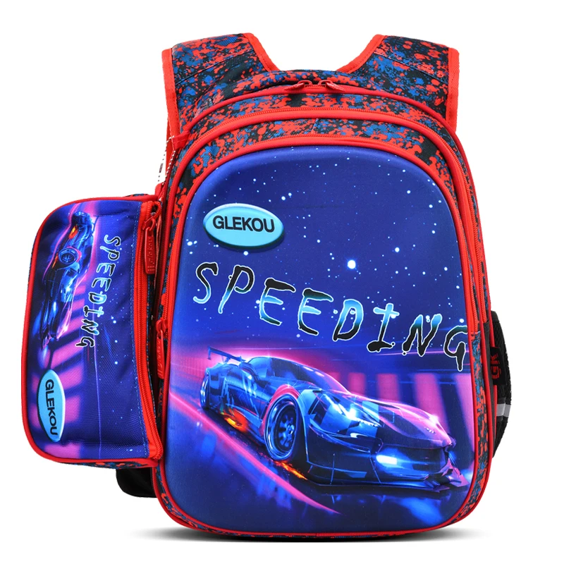 fashion special cartoon character design 3D EVA school bag with pencil case