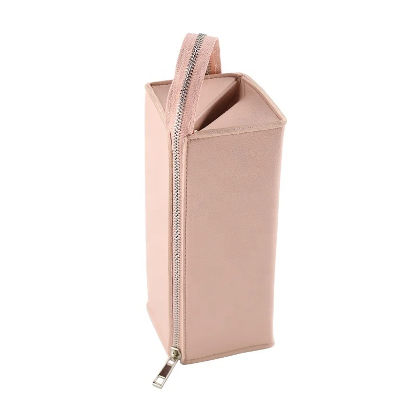 BSCI ISO Sedex FAMA Professional Travel Stylish Morandi Color Matching Pu Leather Makeup Pouch Bag Convenience Cosmetic Pouch
