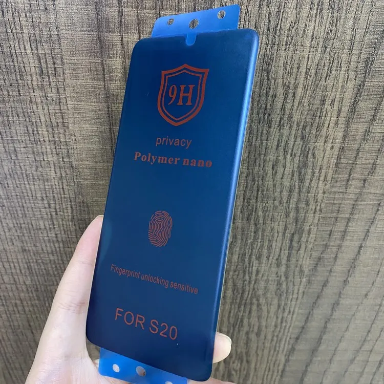 Screen privacy color blue tpu clear film for mobile phone Samsung S21 Fe for samsung s21 ultra screen protector nano ceramic