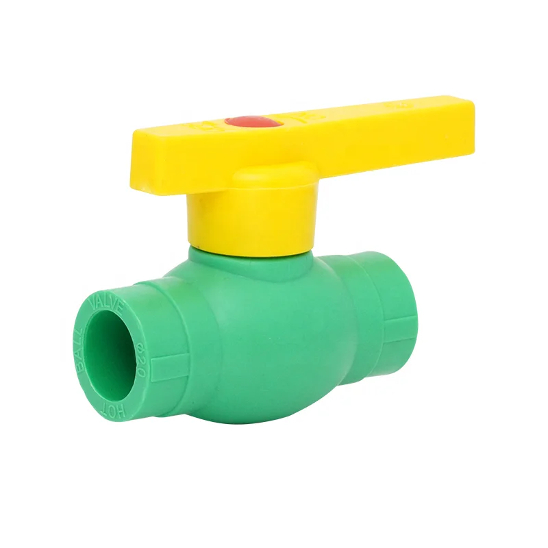 Factory Wholesale OEM Plastic PPR Ball Valve with Brass Ball Inside Hot Cold Water Control Valve