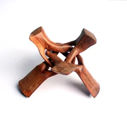 Gemstone Ball Solid Wood Base Carving Display Stand Sphere for Home Decoration