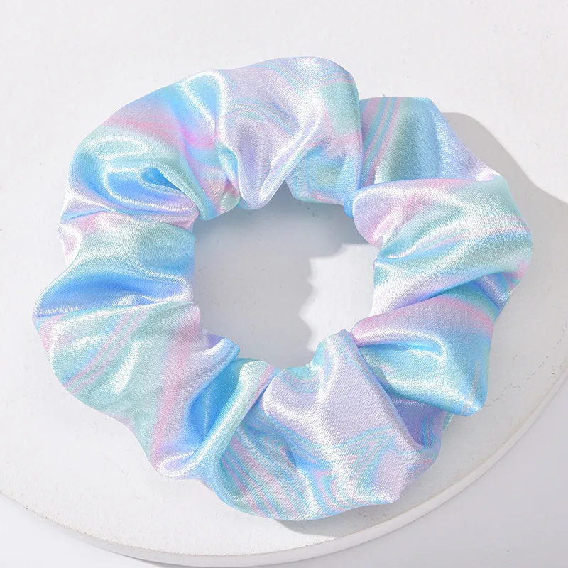 Colorful Printing Scrunchies Soft Elastic Hair Ties for Women Teenage Girls Ponytail Holders