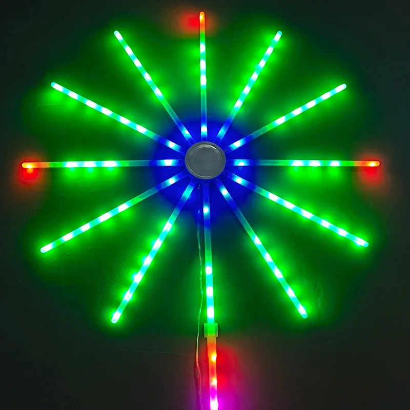 L Holiday Festival Decor Outdoor Lighting IP65 USB DC5V 96 LEDs Firework Lights String Fan LED Firework Light Outdoor Decor
