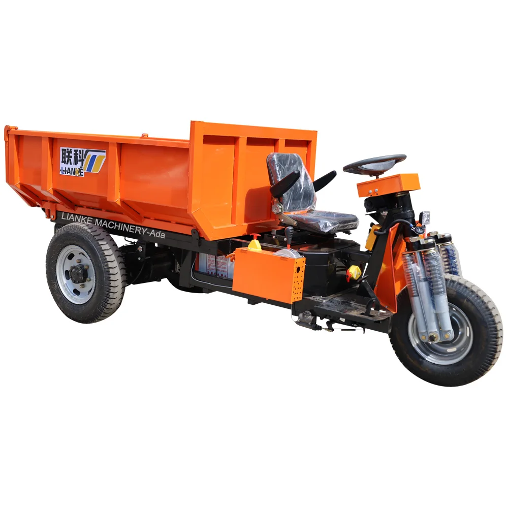 LK540 Battery Operated 2T 3T Mini Dumper 3 Wheel Tricycle With Truck Dumper with hydraulic lifting system