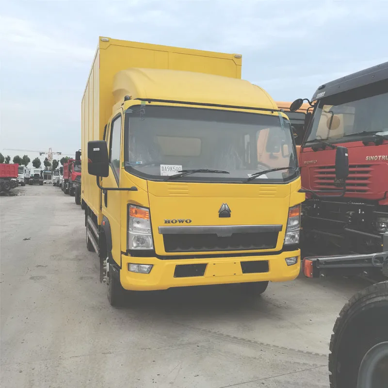New China SINOTRUCK HOWO 4x2 3 ton 5 ton 10 ton Light Trucks Cargo Van Truck For Delivery