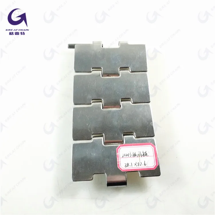 SS812-K325  (C13S )Stainless steel Straight Running Flat top chain with single hinge  for bottling product line