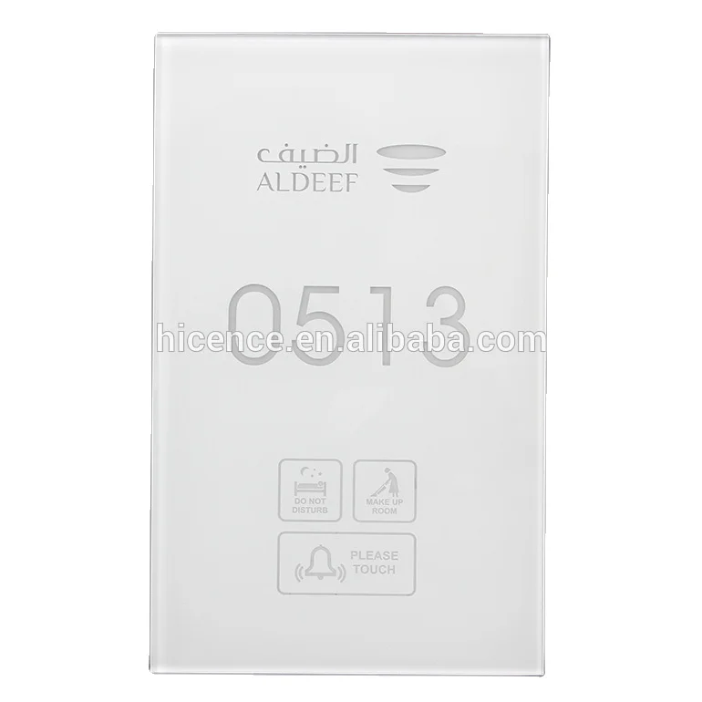 Electronic Touching Hotel Room Number and Service Sign Plate with DND MUR