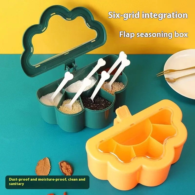 Многофункциональный пластиковый ящик для хранения приправ с облачным дизайном