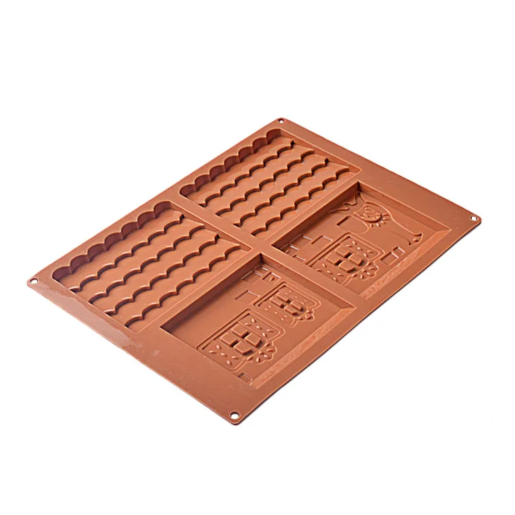 Gingerbread House Christmas Tree Chocolate Silicone Cake Molds Cookies Baking