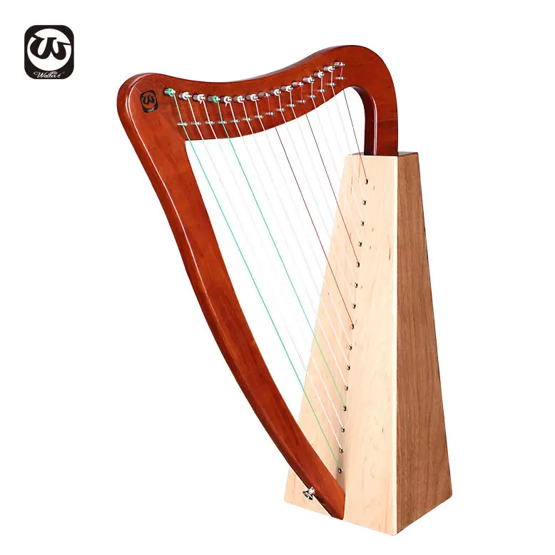 Walter Custom Design new arrival 15 Strings Lever Harp Lyre Harp for Beginners & PRO